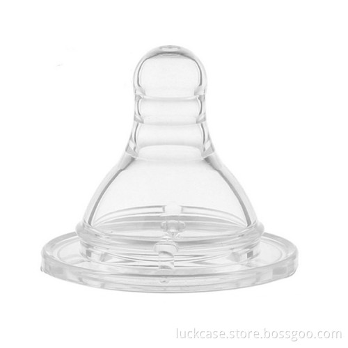 Wide caliber baby nipple High transparent soft Liquid silicone baby feeding bottle nipple for child